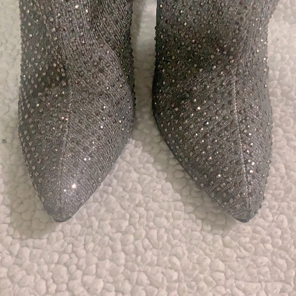 Steve Madden Wifey Pewter Rhinestone Stiletto Boot - Picture 4 of 14